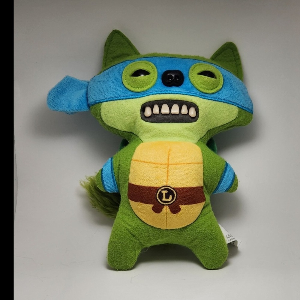 Fuggler Teenage Mutant Ninja Turtles Leonardo Stuffed Animal Plush Green Blue